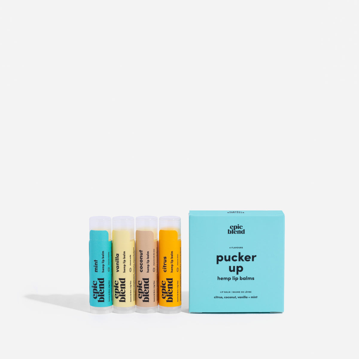 Pucker Up Hemp Lip Balm 4-Pack